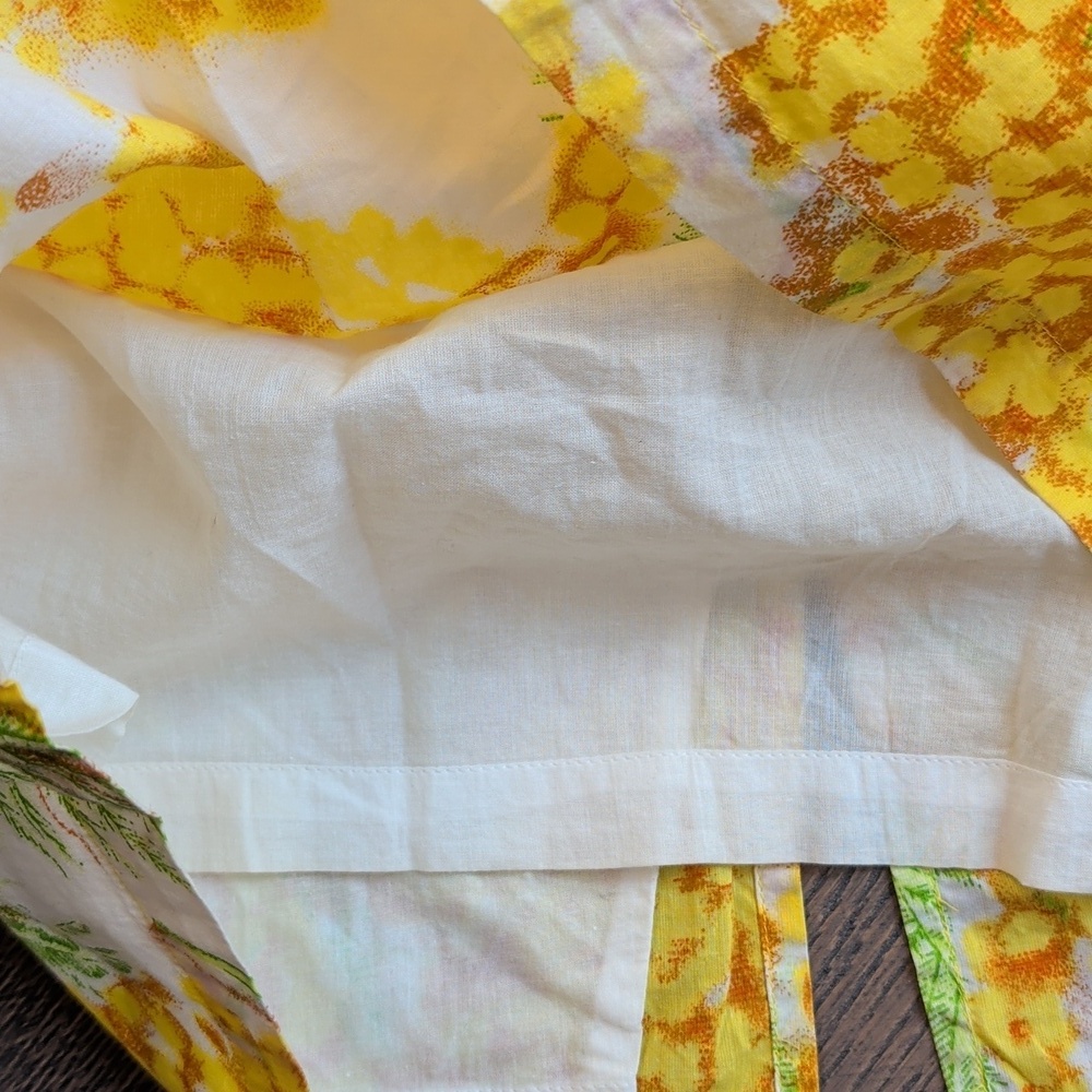 Diane von Furstenberg DVF Aubrey Yellow Cotton Floral Dress US 4 - Picture 11 of 13